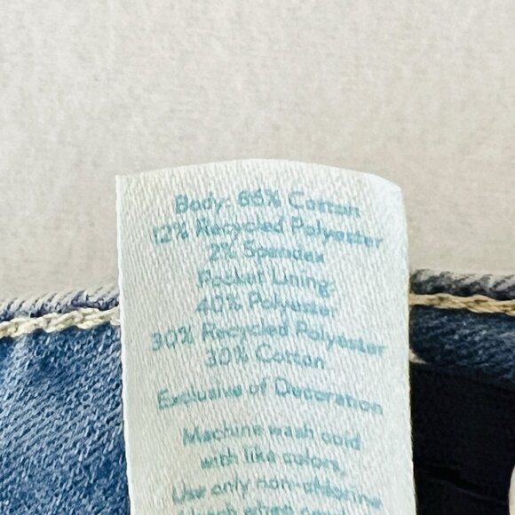 Thereabouts Big Girl Blue Denim Shorts Size 20.5 Plus (actual 36x6) Embroidered - Picture 8 of 12